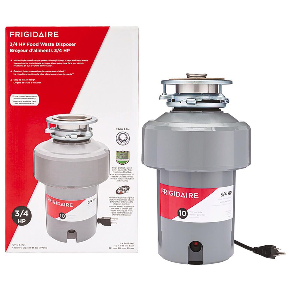Frigidaire 3/4 HP Corded Disposal in Stainless Steel and Gray, , large