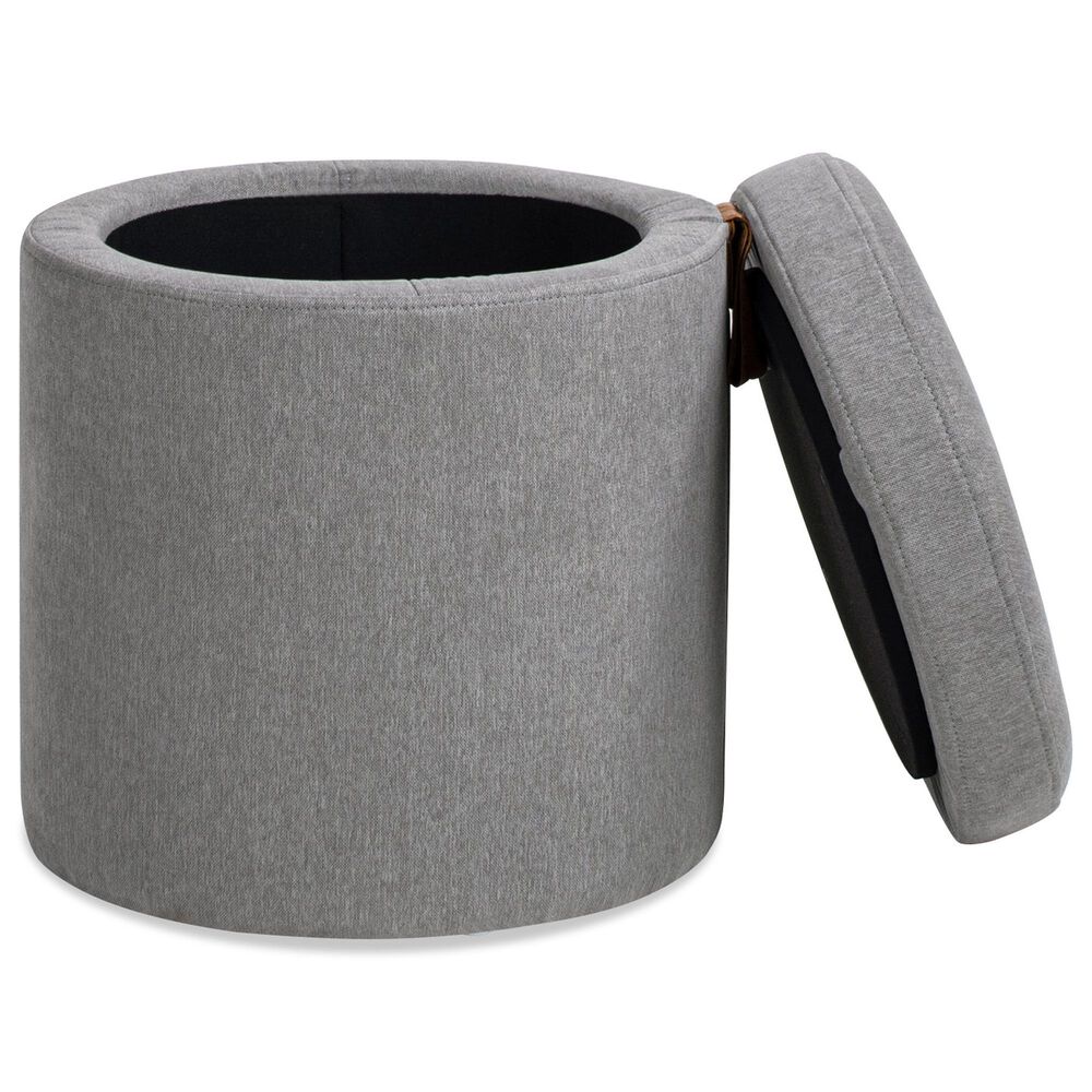 Jennifer Taylor Home Brandy Ottoman with Storage in Uptown Gray, , large