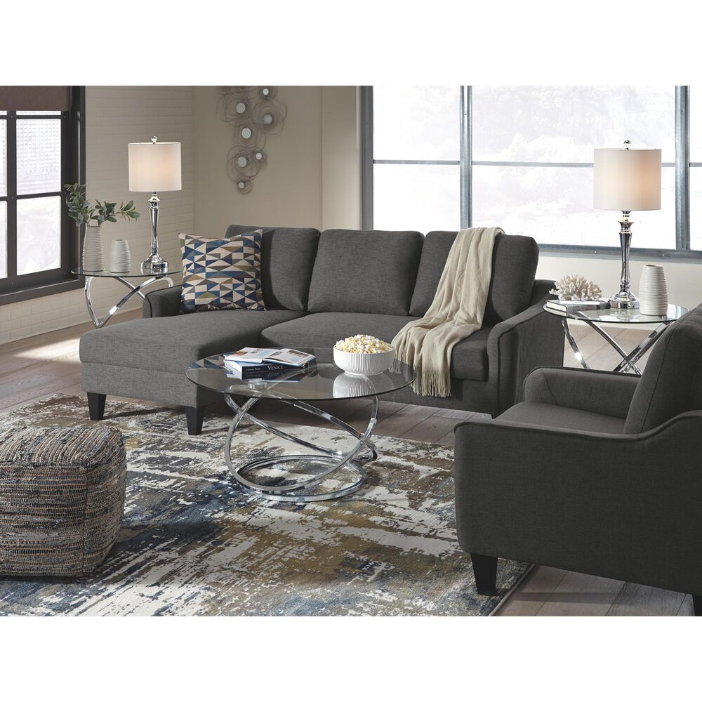 Signature Design by Ashley Jarreau Left Facing Sofa Chaise Sleeper in Dark Gray, , large