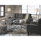 Signature Design by Ashley Jarreau Left Facing Sofa Chaise Sleeper in Dark Gray, , large