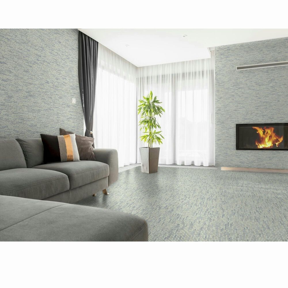 Emser Winter Frost 12&quot; x 13&quot; Marble Mosaic Sheet, , large