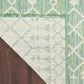 Nourison Positano Southwestern Blue and Green 4" x 6" Indoor/Outdoor Area Rug, , large