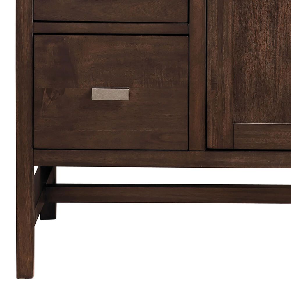 James Martin Vanities Addison 30&quot; Single Bathroom Vanity in Mid-Century Acacia with 3 cm Parisien Bleu Quartz Top and Rectangular Sink, , large