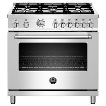 Bertazzoni 36" Gas Range in Stainless Steel, , large