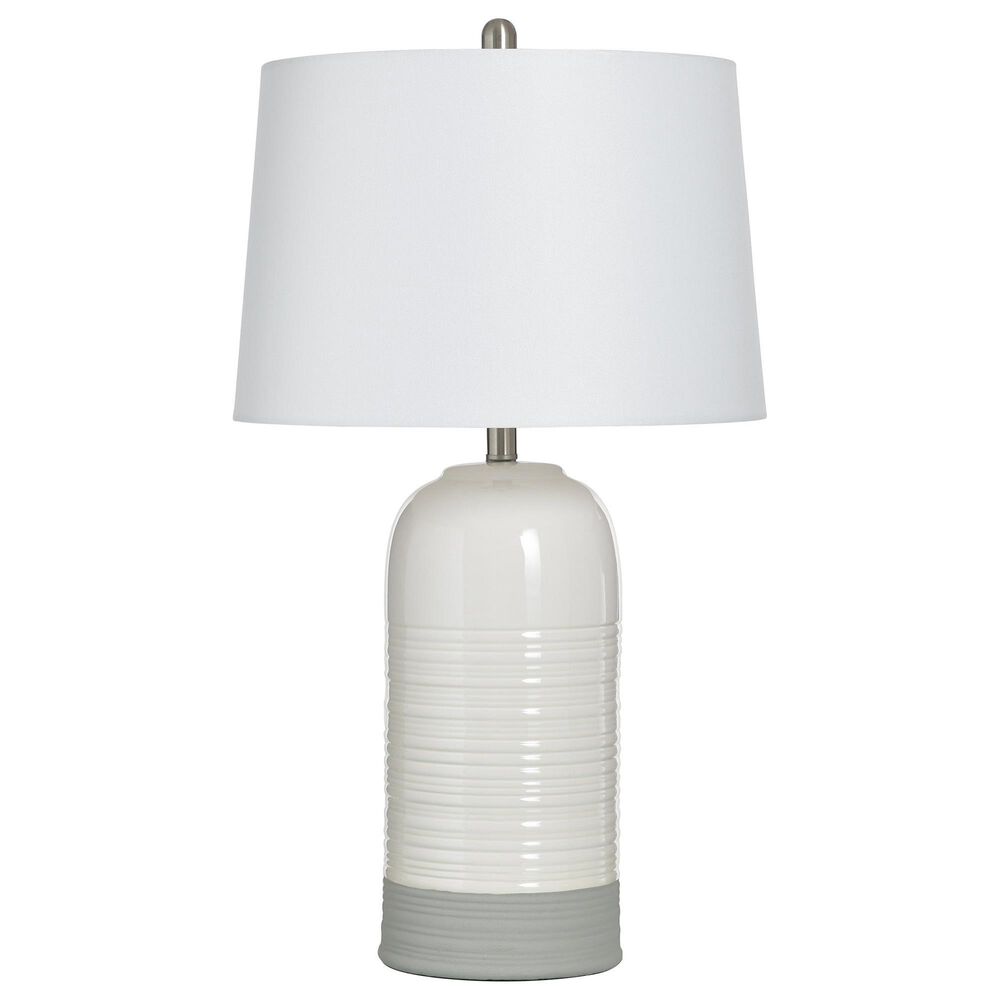 Flair Industries 30" Ceramic Table Lamp in Evian Ivory, , large