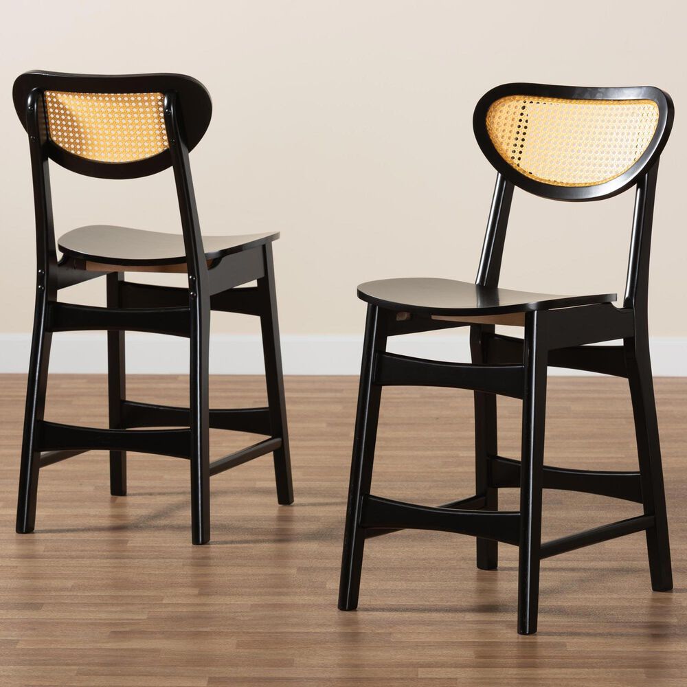Baxton Studio Hesper Counter Stool in Dark Brown (Set of 2), , large