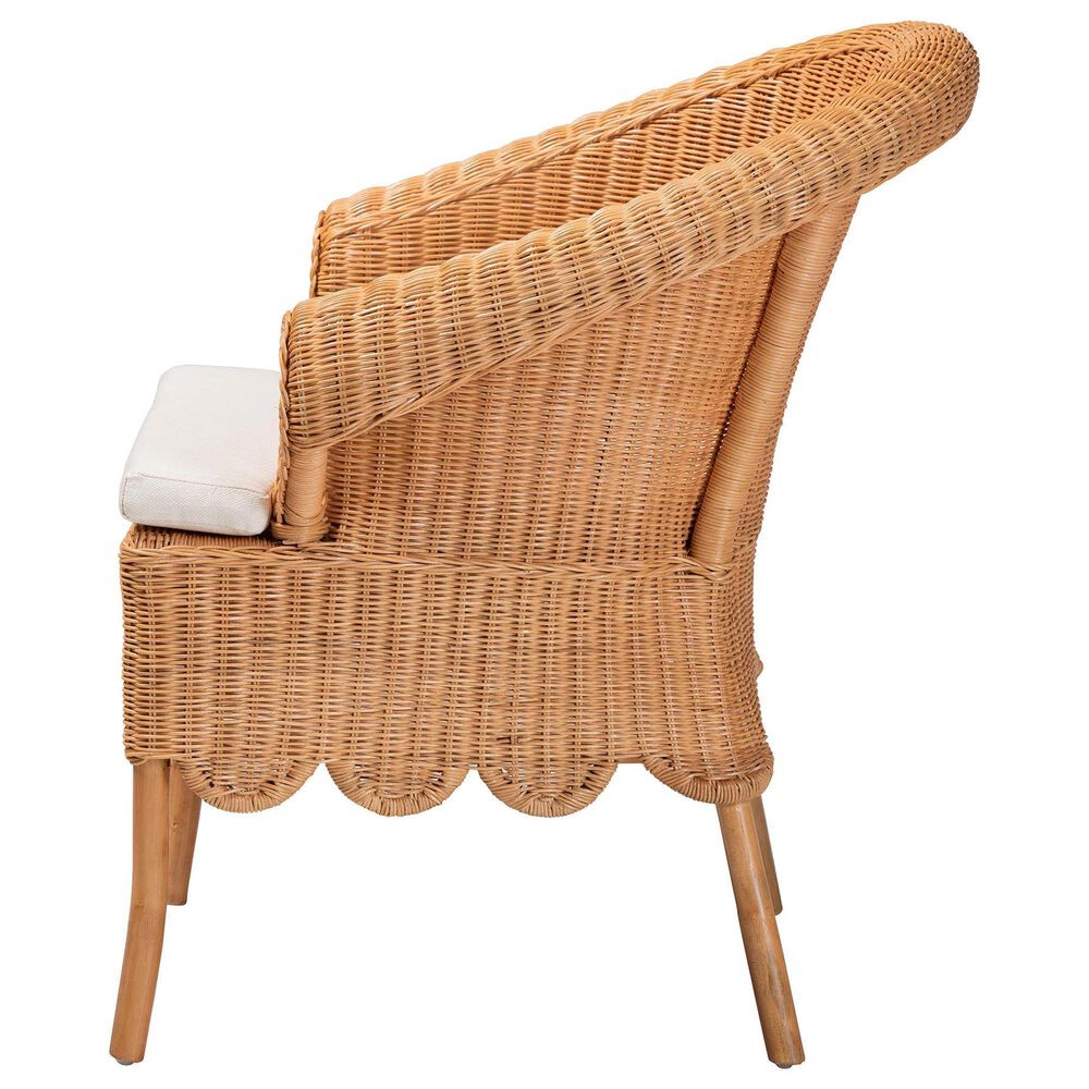 Baxton Studio Tamara Arm Chair in Light Honey, , large