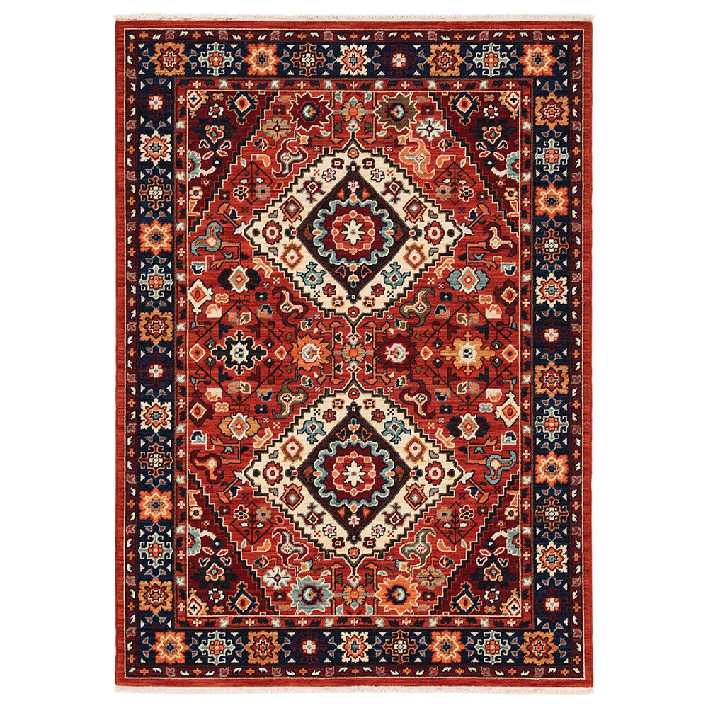Oriental Weavers Lilihan Medallion 2061V 7"10" x 10"10" Red Area Rug, , large