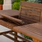 Walker Edison Acacia Wood Patio Butterfly Dining Table in Dark Brown, , large
