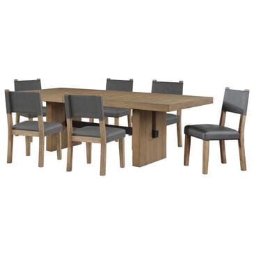 Crystal City  7-Piece Dining Set in Brown and Gray, , large