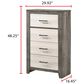 Crown Mark Rhett 5-Piece King Platform Bedroom Set in Gray and White, , large