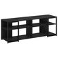 HOMLUX 56.3" TV Stand with 4 Open Shelves in Americano and Black, , large