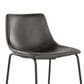 Lumisource Duke Fixed-Height Counter Stool with Grey Cushion in Black, , large