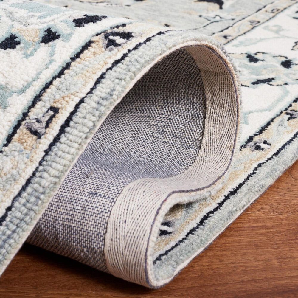 Safavieh Micro-Loop MLP384F 4&#39; x 6&#39; Gray and Ivory Area Rug, , large