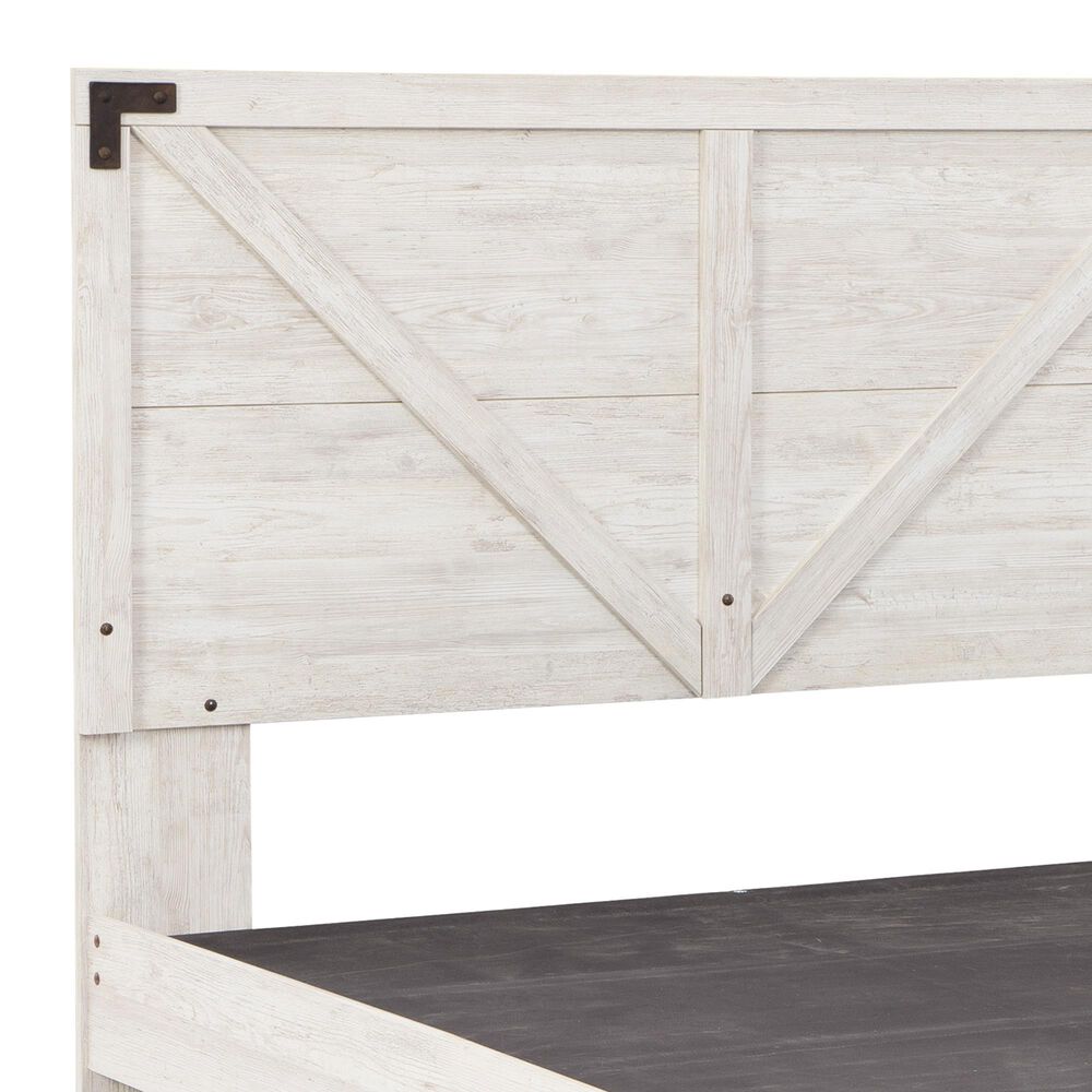 Ashley Shawburn Queen Platform Bed in White and Dark Charcoal Gray, , large