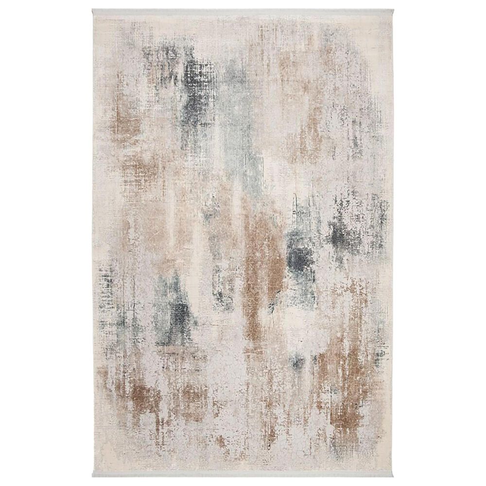 Safavieh Eclipse 6' x 9' Beige and Blue Area Rug, , large