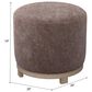 Golden Wave Furniture Lana Ottoman with Swivel Base in Rose, , large