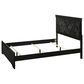 Crown Mark Amalia Queen Bed with Two Nightstands in Black, , large