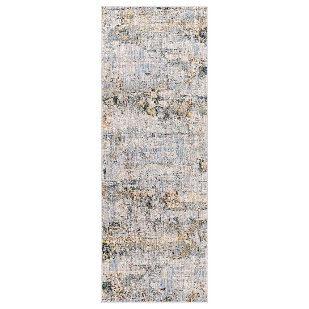 Surya Laila 2"7" x 7"3" Light Gray, Navy, Teal, Clay and Camel Runner, , large