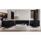 Titanic Furniture Austin Stationary Loveseat in Black Velvet, , large