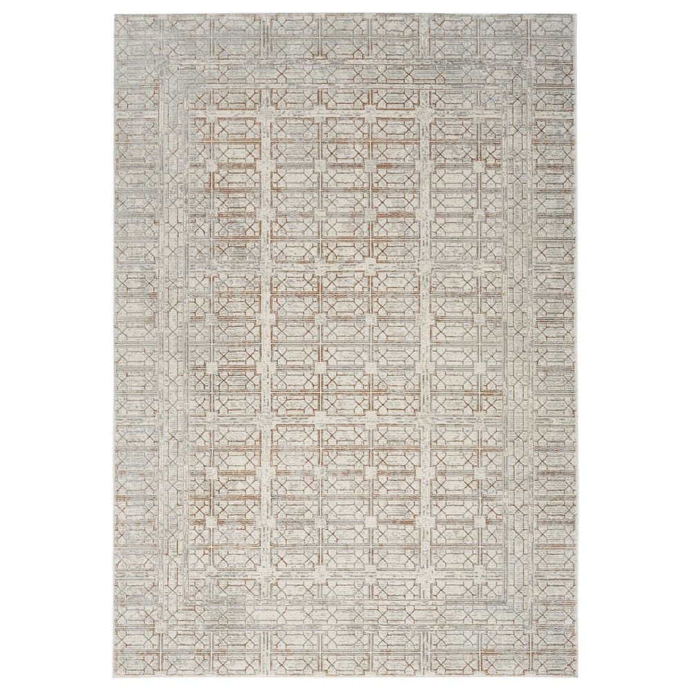 Nourison Desire Ivory and Beige 6" x 9" Area Rug, , large