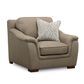 Sienna Designs Leather Accent Chair in Succulents Light Grey, , large