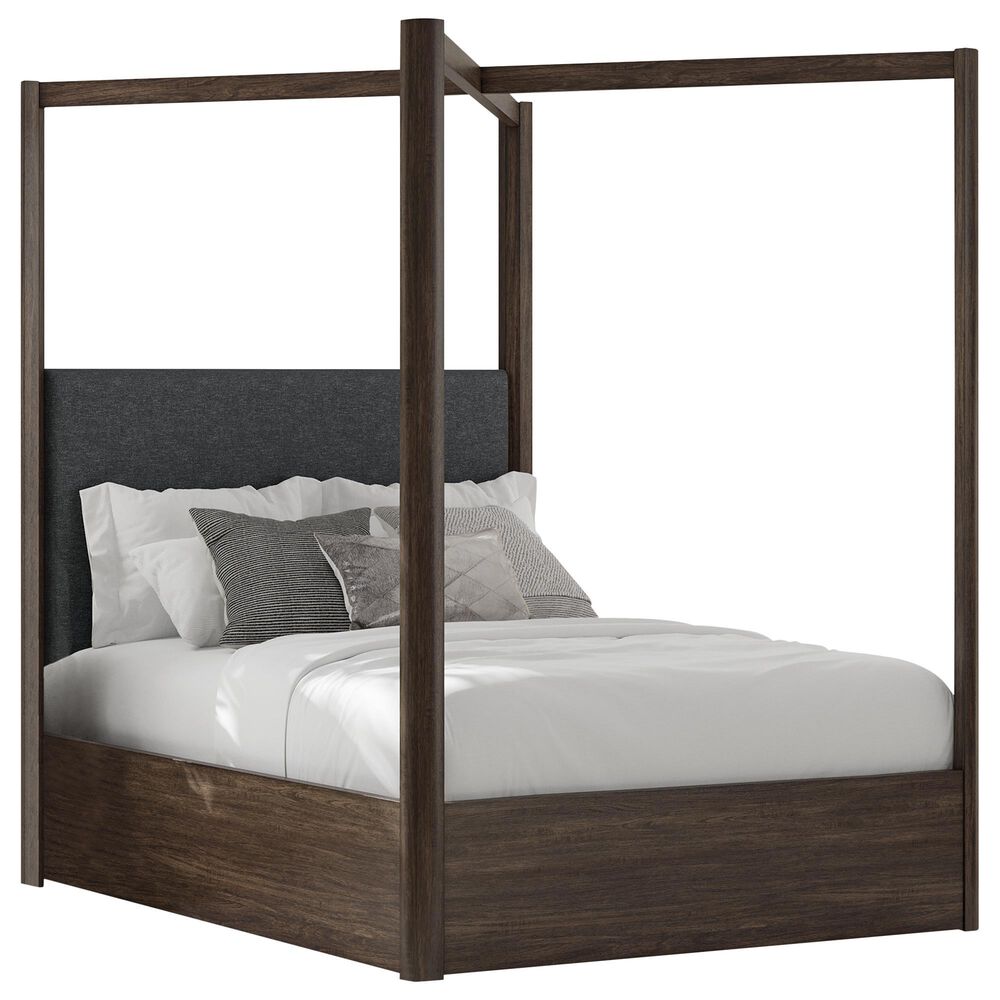 Ashley Dilenno Queen Canopy Bed in Dark Brown, , large