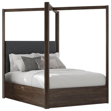Ashley Dilenno Queen Canopy Bed in Dark Brown, , large