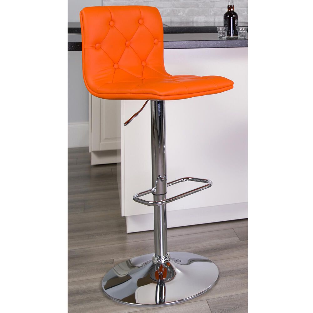 Flash Furniture 43.75"Adjustable Height Barstool in Orange, , large