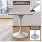 Leisuremod LeisureMod Verve Collection 36 Square Dining Table, Brushed Base with Laminated White Marbleized Top, , large