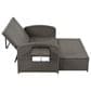 HOMLUX Wicker Rattan Double Chaise Lounge in Grey, , large
