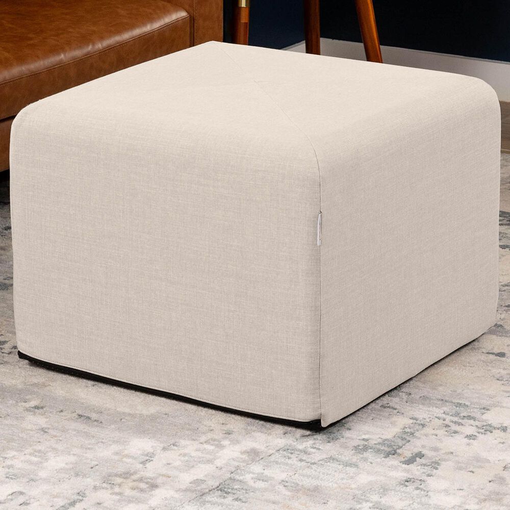 Jaxx Monroe Medium Ottoman in Mist Light Grey, , large