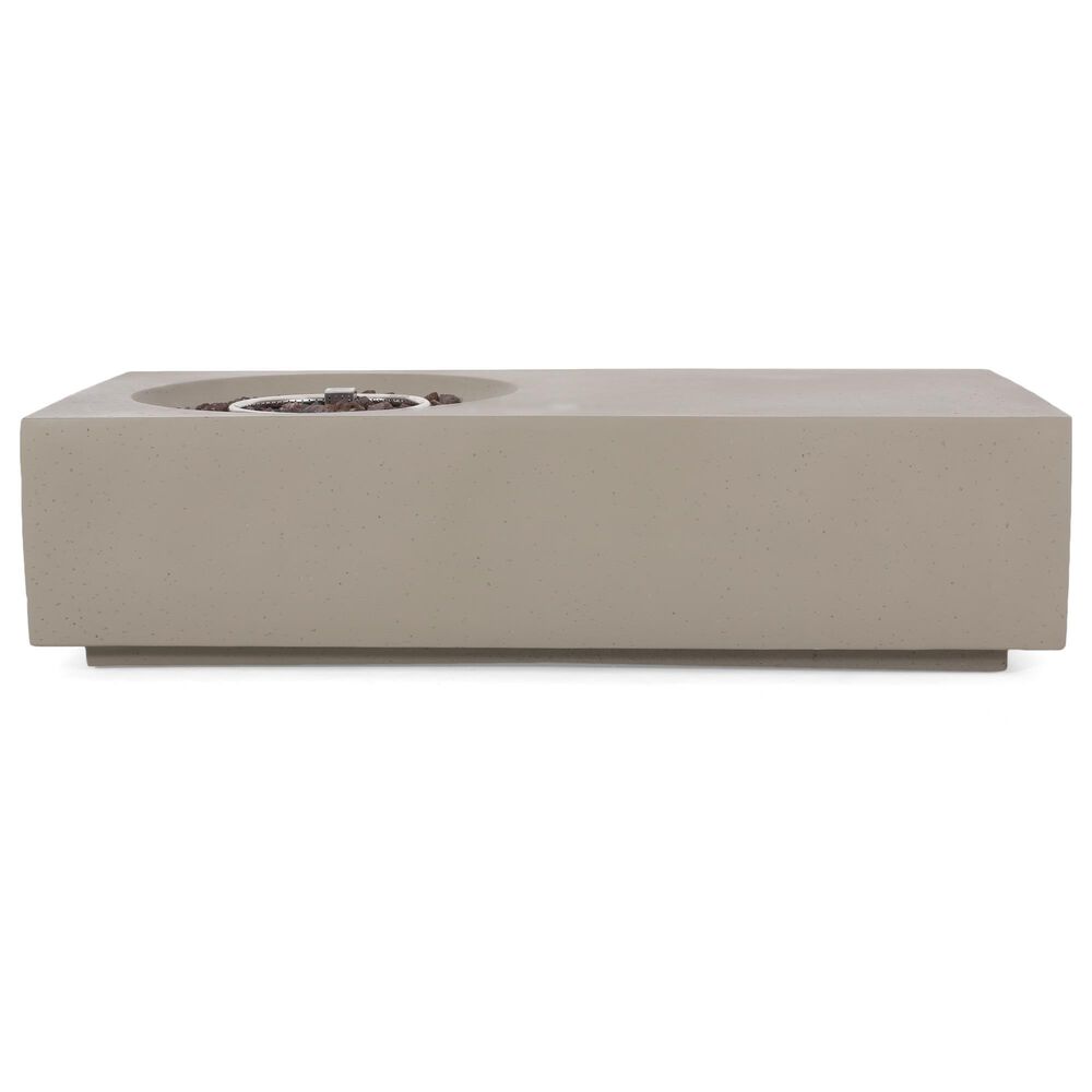 Hearth and Haven Rectangle MgO Concrete Fire Pit in Light Grey, , large