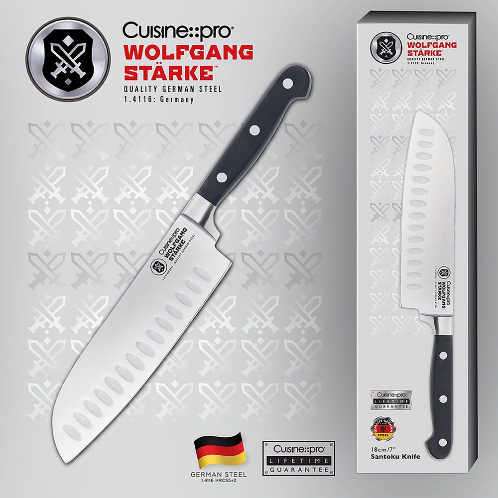 Power A Wolfgang Starke 7&quot; Santoku Knife in Stainless Steel, , large