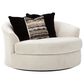 Ashley Cambri Oversized Round Swivel Chair in Snow, , large