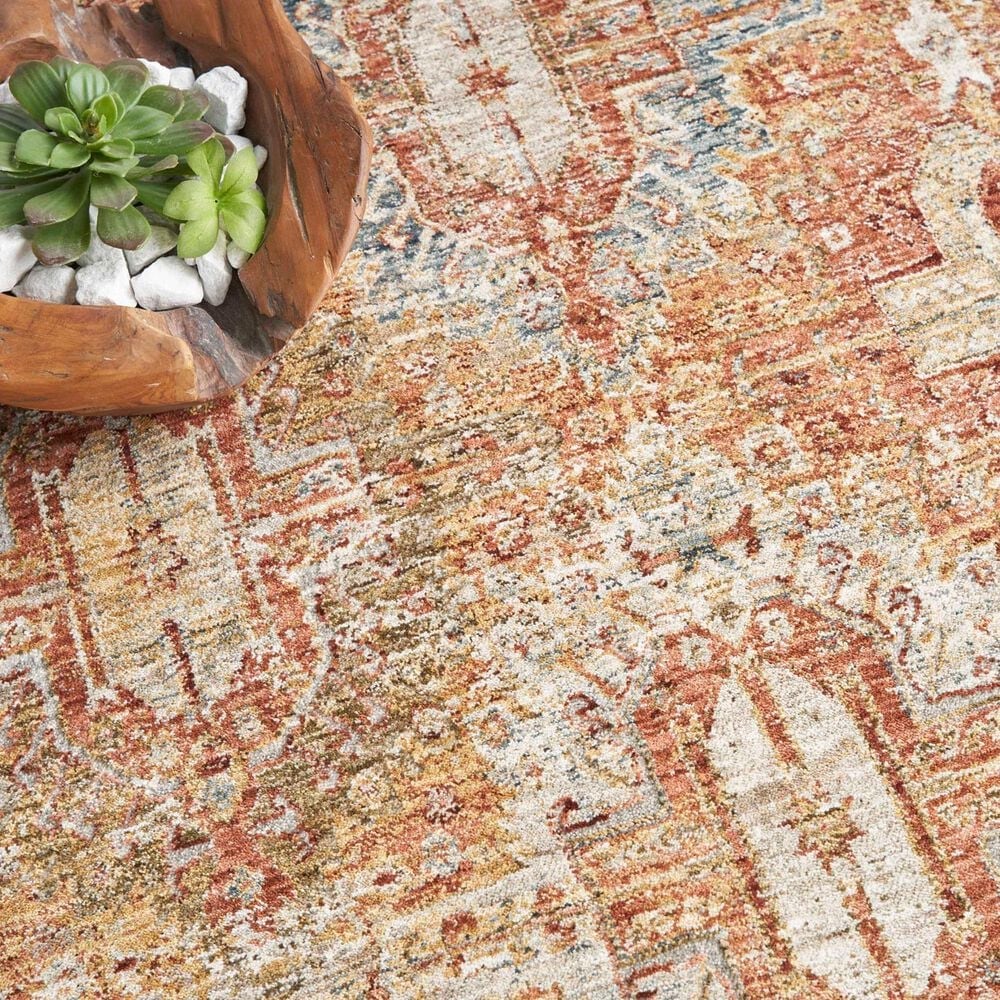 Nourison Sahar SHR01 9&#39;3&quot; x 12&#39;7&quot; Rust Area Rug, , large