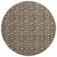 Dalyn Rug Company Soft Essentials Floral Chocolate 8" Round Indoor/Outdoor Area Rug, , large
