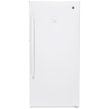 GE Appliances 14.1 Cu. Ft. Frost-Free Upright Freezer in White, , large