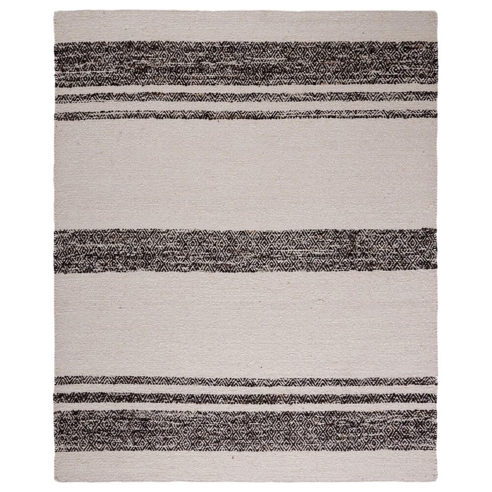 Safavieh Natura NAT328Z 9" x 12" Black and Ivory Area Rug, , large