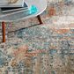 Surya Pune Deep Teal, Sky Blue, Light Beige, Tan, Dark Brown and Burnt Orange 6"7" x 9"6" Area Rug, , large