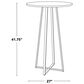 LumiSource Cosmo Bar Table in Gold Metal and Black Wood, , large