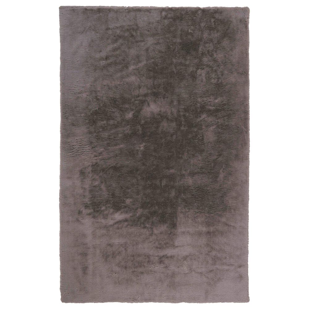 Feizy Rugs Luxe Velour 5' x 6'6" Light Gray Area Rug, , large