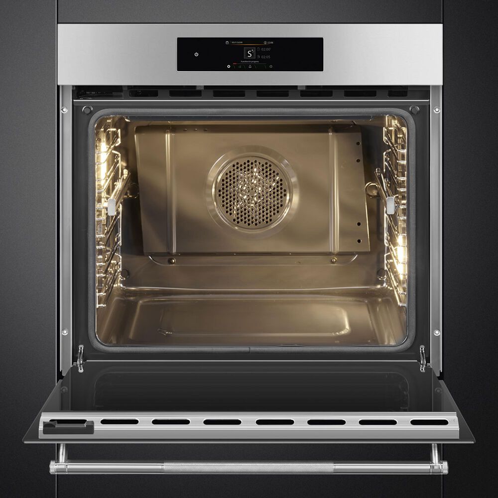 SMEG Classic 30" Single Electric Wall Oven with VivoScreen in Stainless Steel, , large
