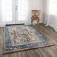 RIZZY Elite 10" x 13" Brown and Denim Area Rug, , large