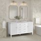James Martin Vanities Myrrin 60" Double Vanity in Bright White with 3 cm Victorian Silver Quartz Top, , large