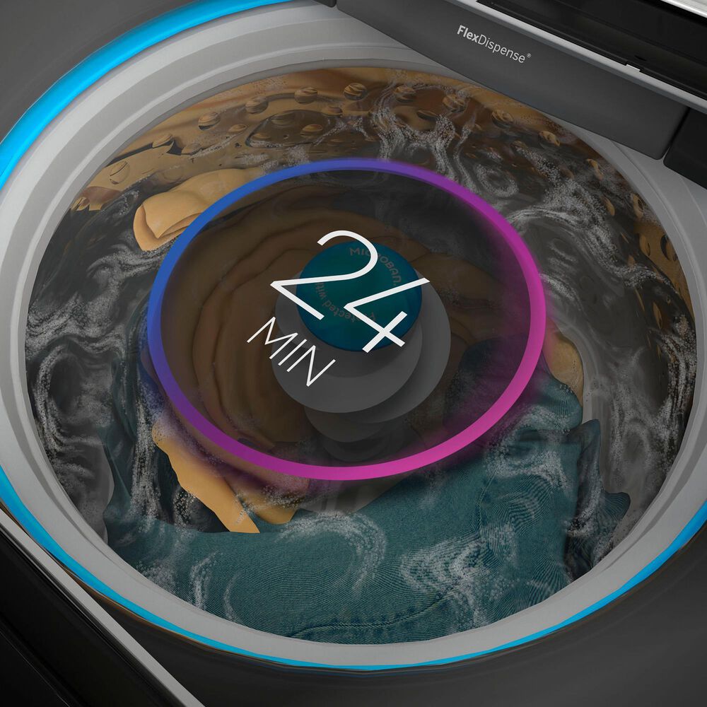 GE Profile 4.9 Cu. Ft. Top Load Washer with Agitator in Diamond Gray, , large