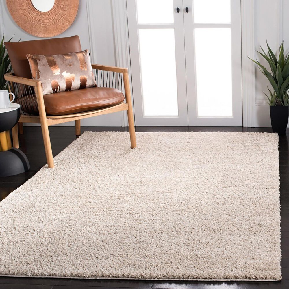 Safavieh August Shag 5&#39;3&quot; x 7&#39;7&quot; Beige Area Rug, , large