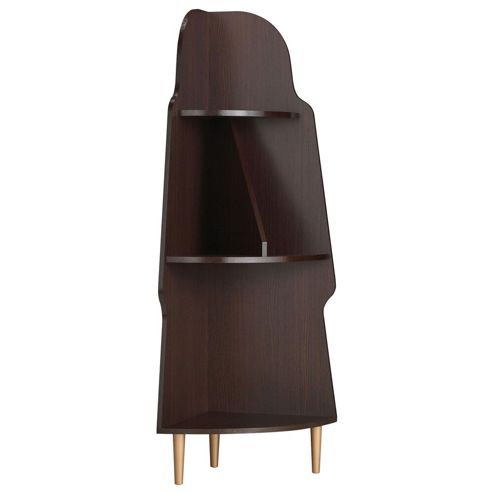 Furniture of America Carter 3-Shelf Corner Bookcase in Espresso, , large