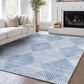 Dalyn Rug Company Trevi TV4 10" x 14" Blue Area Rug, , large