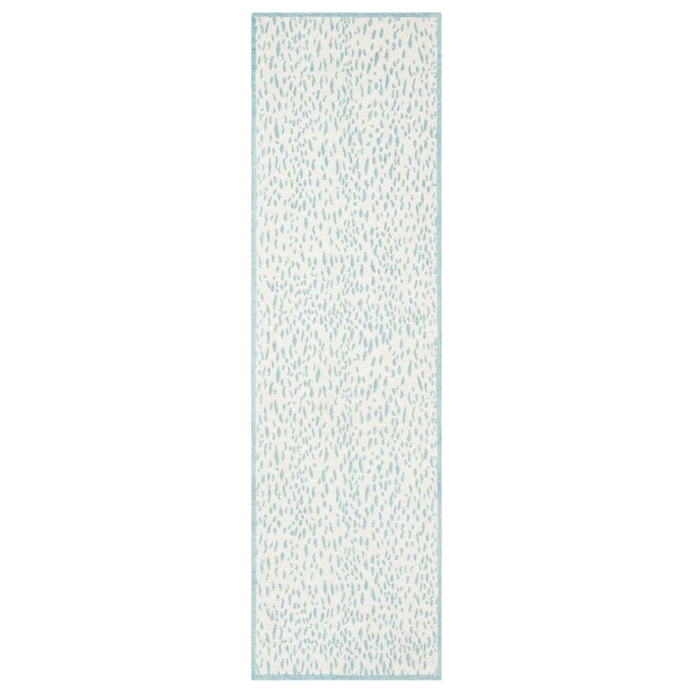 Safavieh Marbella 2"3" x 8" Turquoise and Ivory Runner, , large